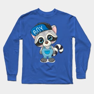 Cute Raccoon boy Long Sleeve T-Shirt